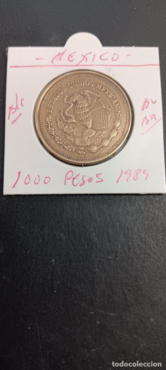 Monedas antiguas de Am&eacute;rica: MEXICO(MEJICO) 1000 PESOS 1989 BC KM=536 (ALUMINIO-BRONCE) JUANA DE ASBAJE