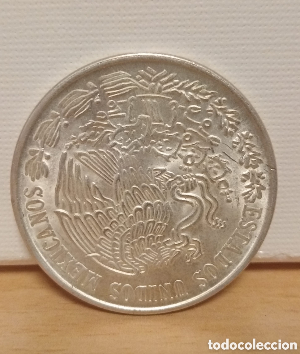 Monedas antiguas de Am&eacute;rica: Moneda de plata 100 pesos - Foto 2