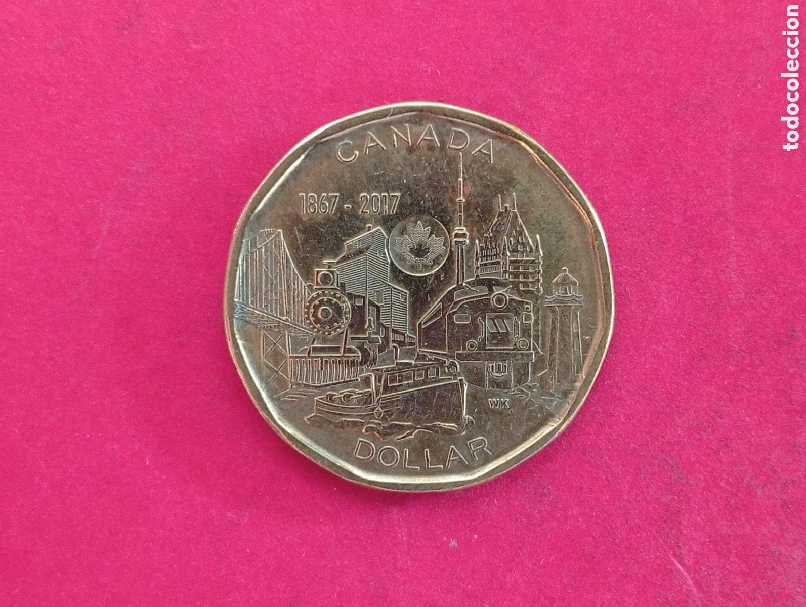 Monedas antiguas de Am&eacute;rica: 1 dolar Canad&aacute; 2017 conmemorativa