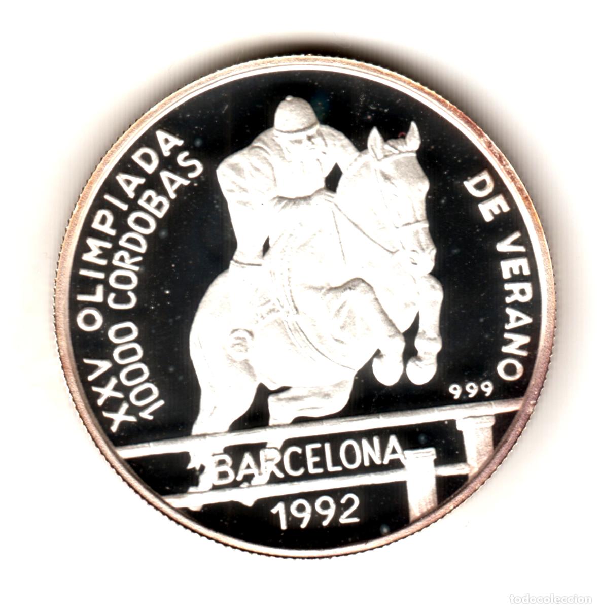 Monedas antiguas de Am&eacute;rica: NICARAGUA 10000 cordobas 1990 - Barcelona 92 - H&iacute;pica