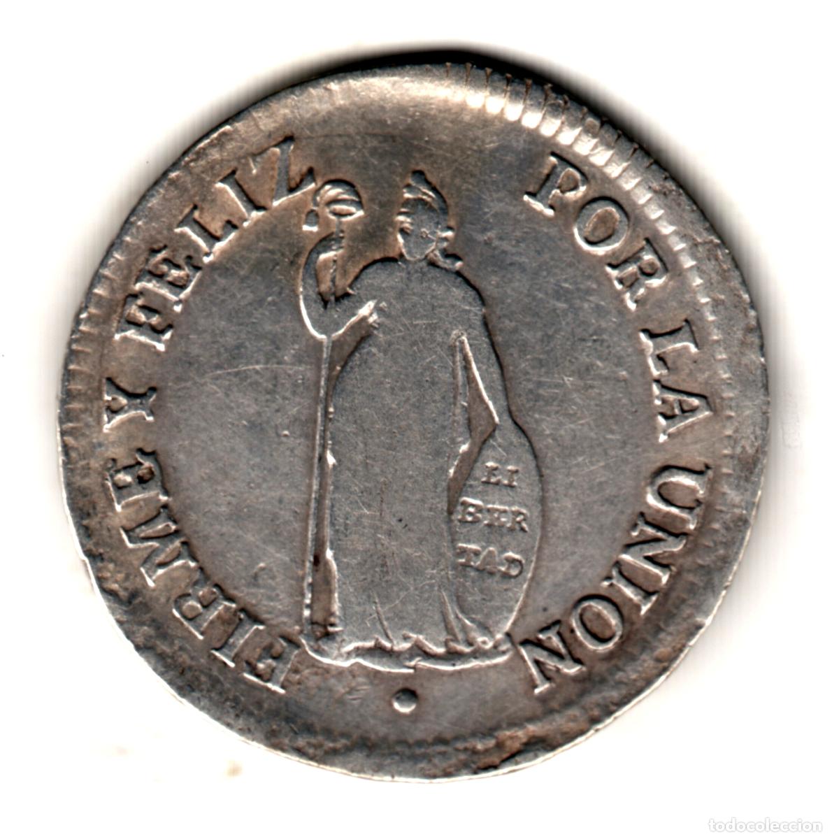 Monedas antiguas de Am&eacute;rica: PERU 2 reales plata 1828 JM. Lima