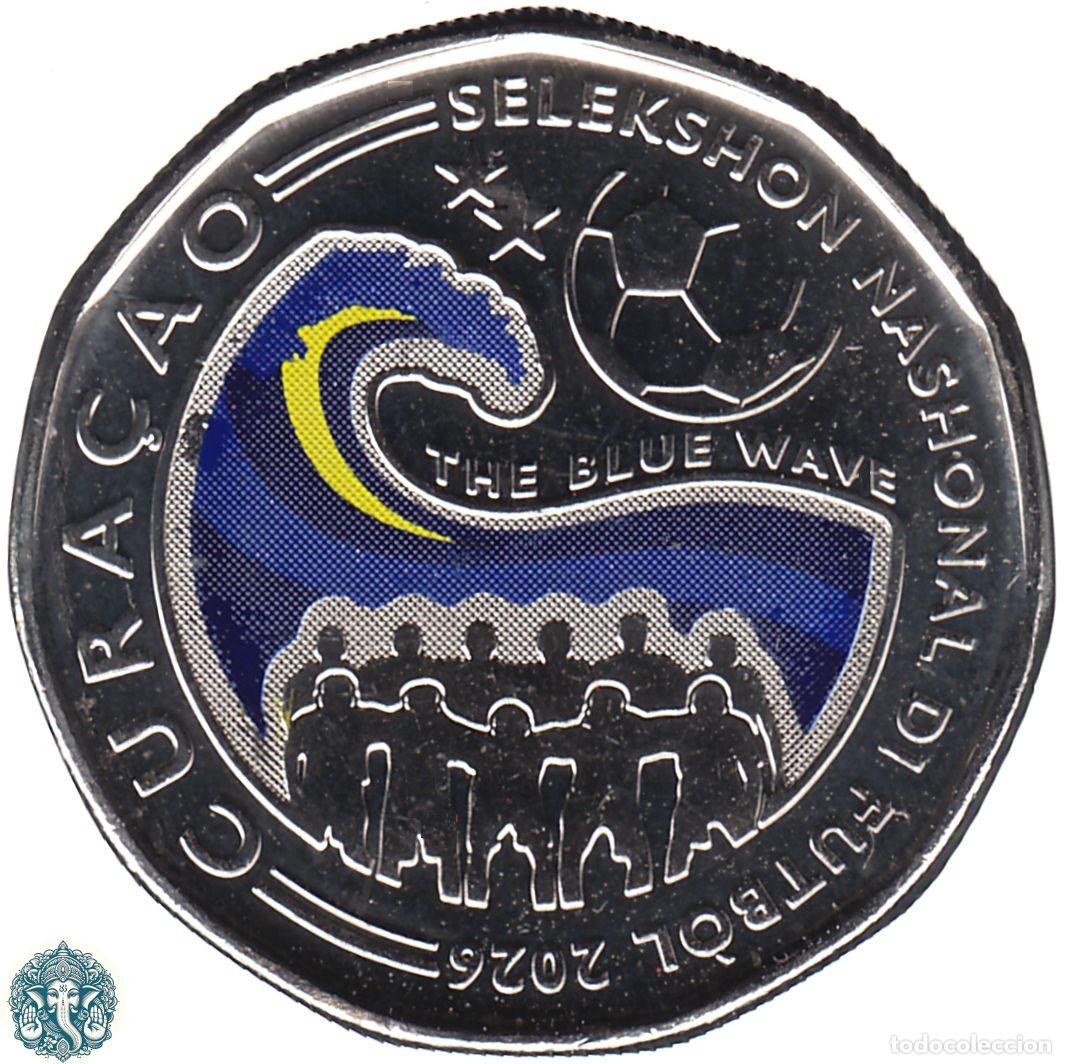 Monedas antiguas de Am&eacute;rica: CURAZAO 50 Centavos 2026 Copa Mundial de la FIFA 2026 KM#- CURA&Ccedil;AO coloreada