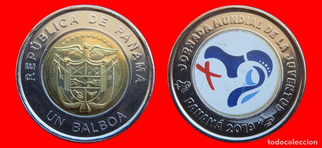Monedas antiguas de Am&eacute;rica: 1 BALBOA 2019 JUVENTUD COLOREADA SIN CIRCULAR PANAMA -9879SC