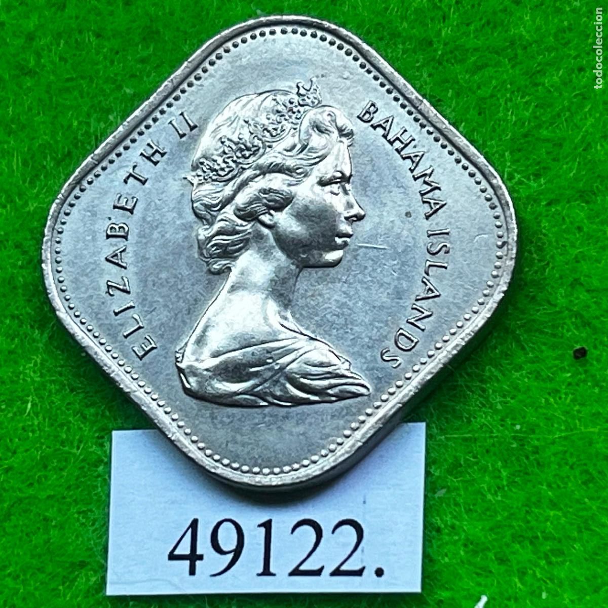 Monedas antiguas de Am&eacute;rica: Bahamas 15 centavos 1966, c&eacute;ntimos - Foto 2
