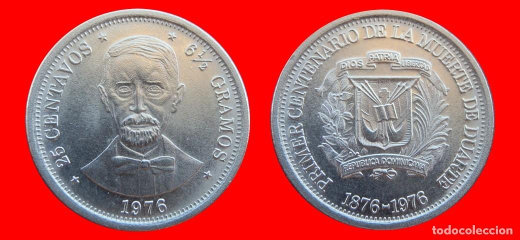 Monedas antiguas de Am&eacute;rica: 25 CENTAVOS 1976 SIN CIRCULAR REPUBLICA DOMINICANA-9926SC