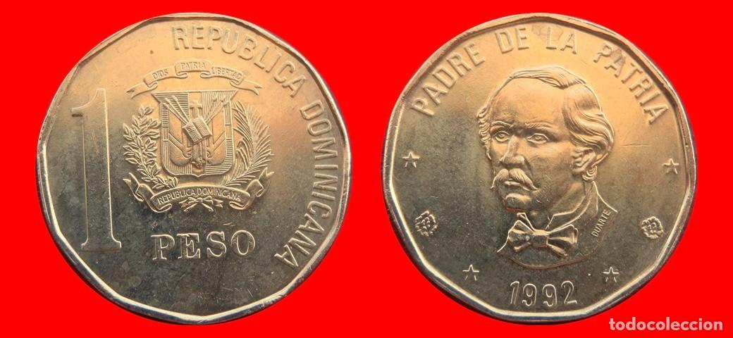 Monedas antiguas de Am&eacute;rica: 1 PESO 1992 SIN CIRCULAR REPUBLICA DOMINICANA-9928SC