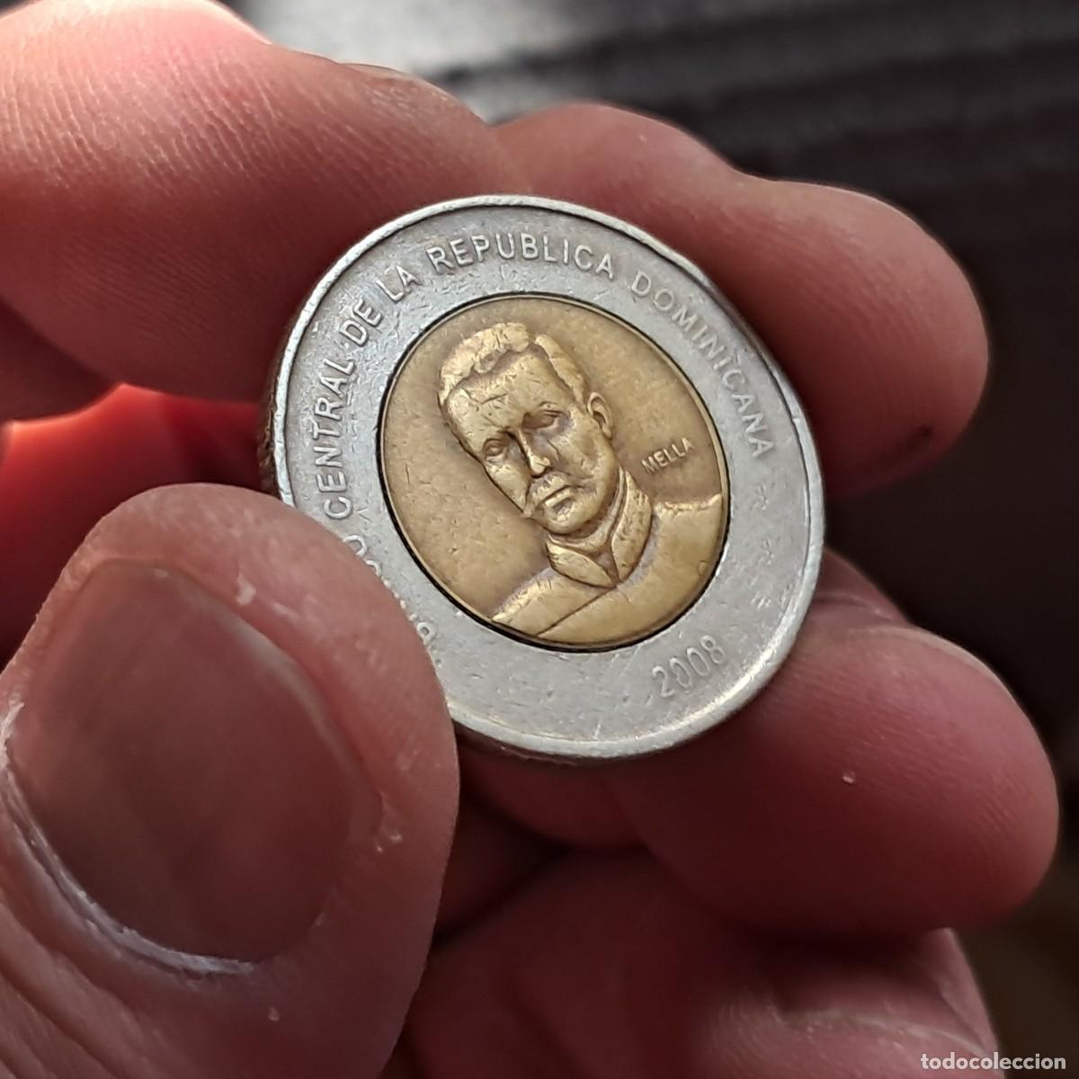 Monedas antiguas de Am&eacute;rica: MONEDA REP&Uacute;BLICA DOMINICANA 10 PESOS 2008 F, KM# 106, Sch&ouml;n# 150, N# 2401.