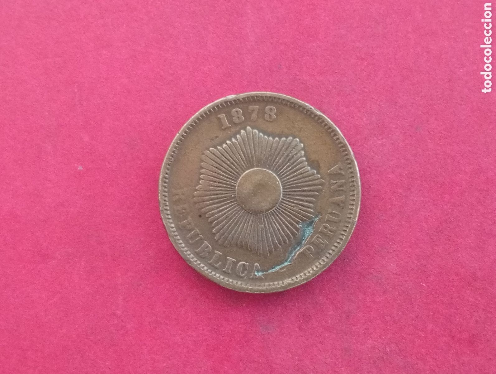 Monedas antiguas de Am&eacute;rica: 2 centavos de Per&uacute; 1878
