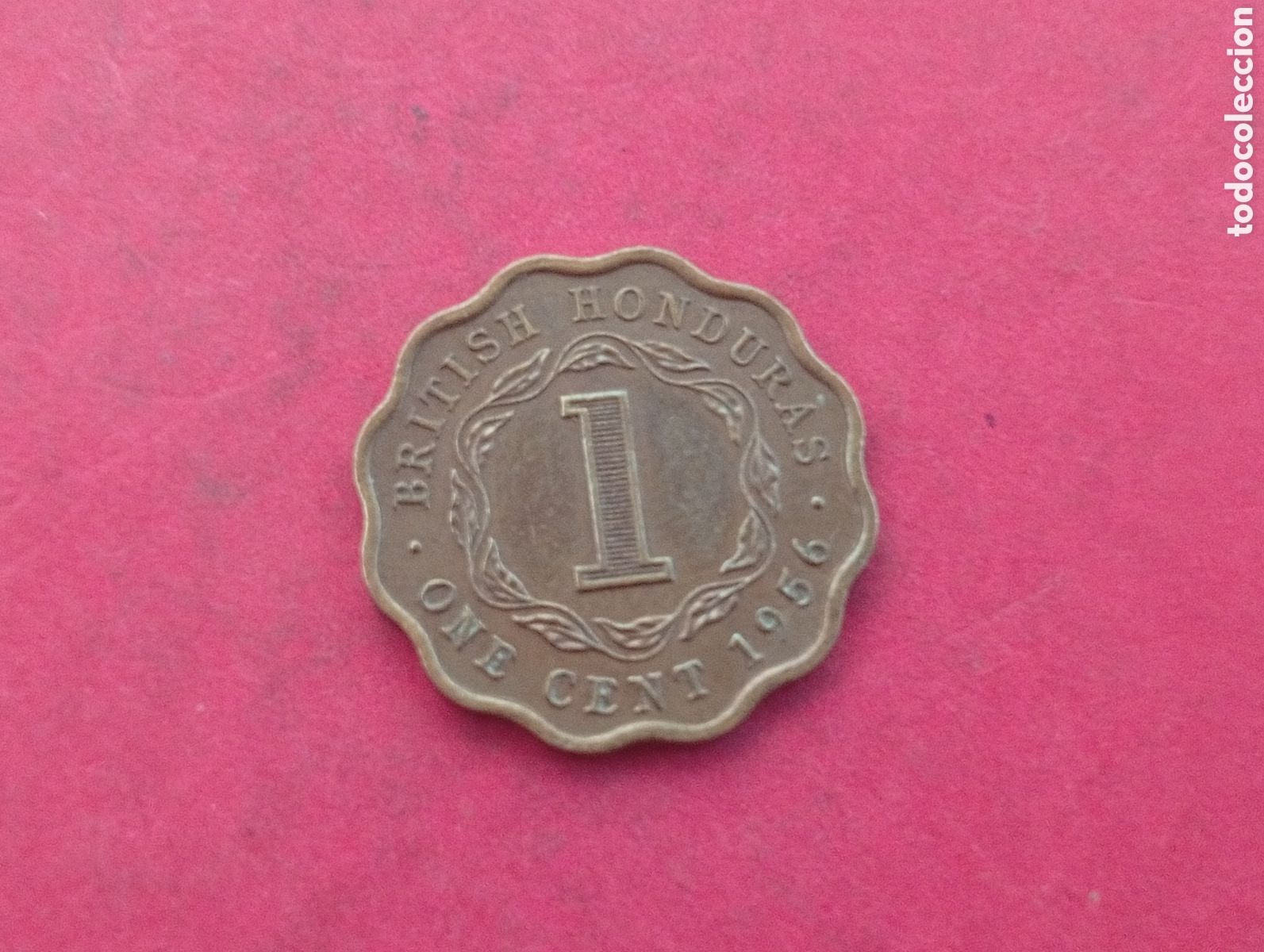 Monedas antiguas de Am&eacute;rica: 1 cent de Honduras Brit&aacute;nica 1956