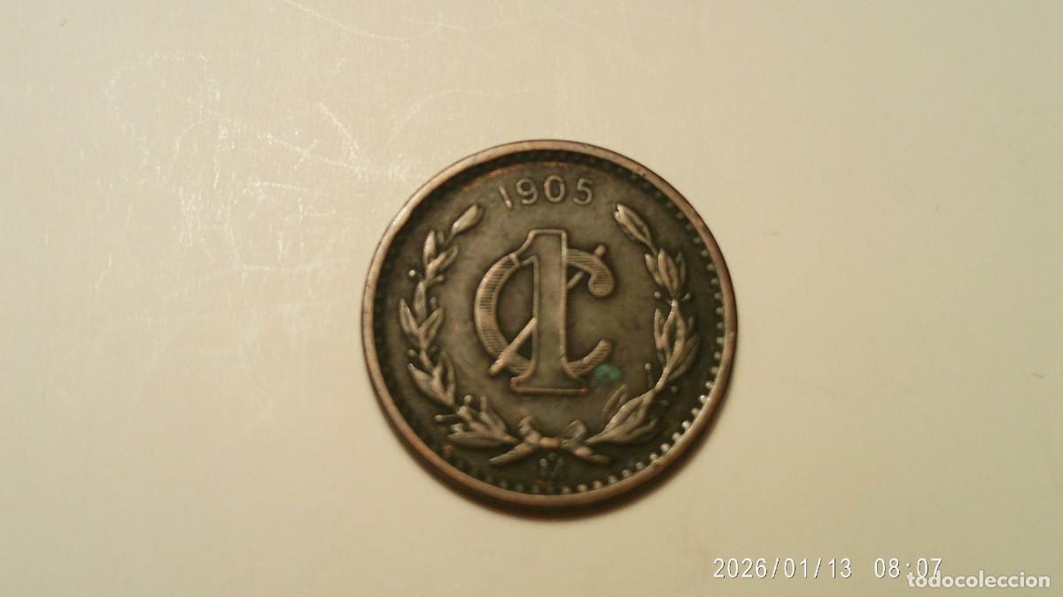 Monedas antiguas de Am&eacute;rica: Mexico 1 centavo 1905 - Foto 2