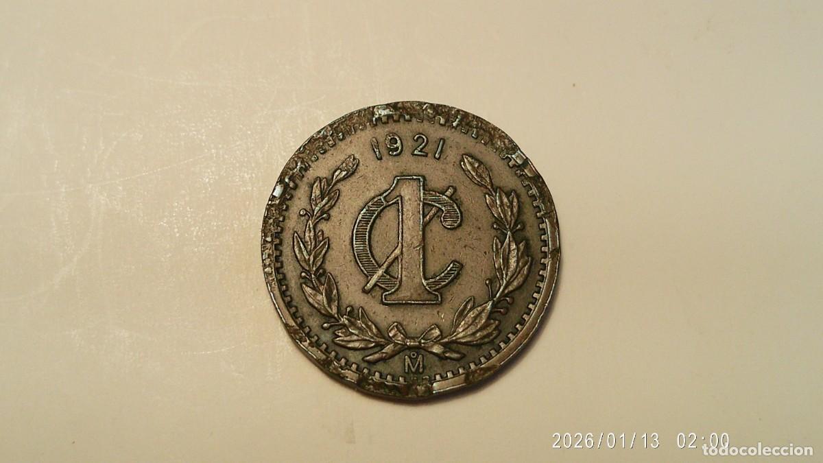 Monedas antiguas de Am&eacute;rica: Mexico 1 centavo 1921 - Foto 2