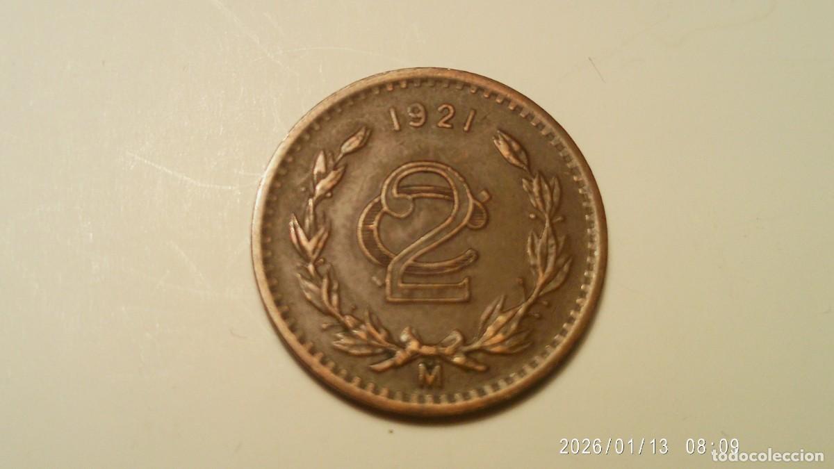 Monedas antiguas de Am&eacute;rica: mexico 2 centavos 1921 - Foto 2