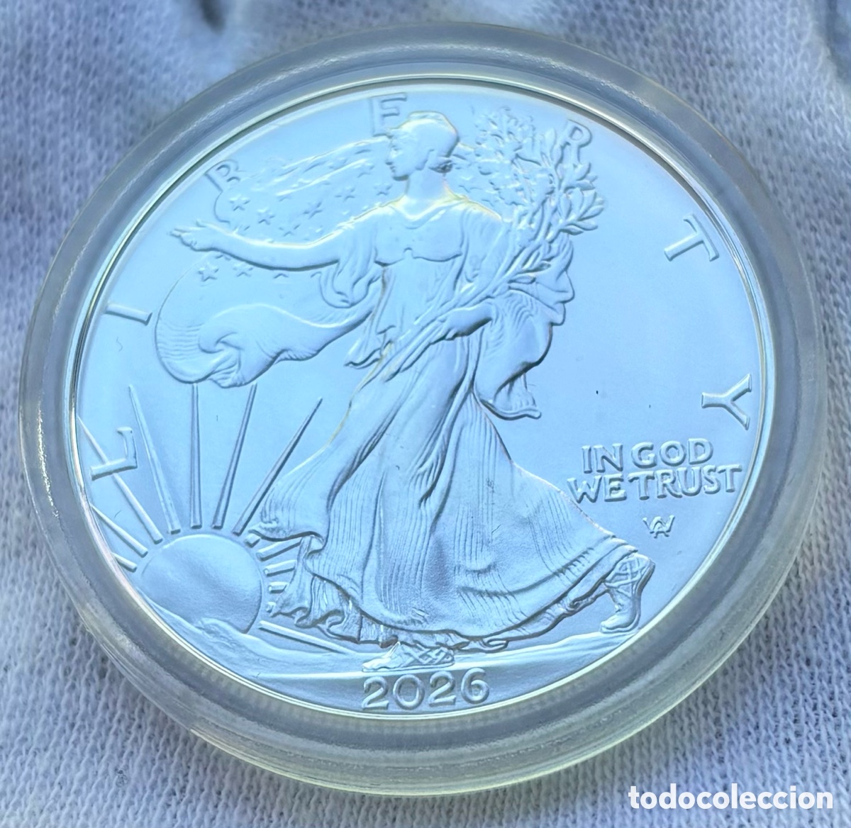 Monedas antiguas de Am&eacute;rica: Moneda PLATA 1 Onza USA 2026 Liberty 1 Dollar EEUU Estados Unidos Oz 999