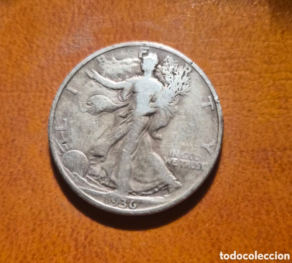 Monedas antiguas de Am&eacute;rica: 1/2 d&oacute;lar 1936 walking liberty &ndash; estados unidos &ndash; plata 900 &ndash; half dollar