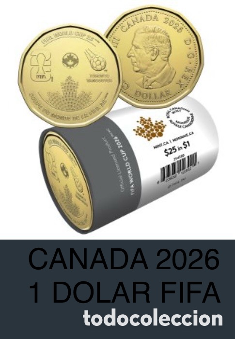 Monedas antiguas de Am&eacute;rica: Canad&aacute;, 2026 1 d&oacute;lar FIFA