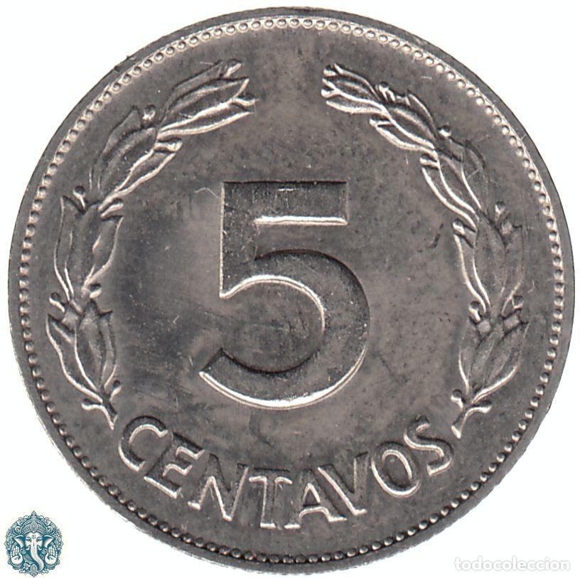 Monedas antiguas de Am&eacute;rica: ECUADOR 5 Centavos 1970 KM#75c - Foto 2