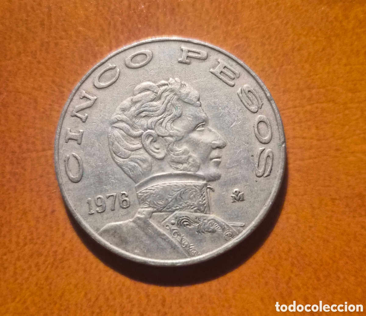 Monedas antiguas de Am&eacute;rica: 5 pesos 1976 Vicente Guerrero &ndash; m&eacute;xico &ndash; Estados Unidos mexicanos &ndash; ceca Mo