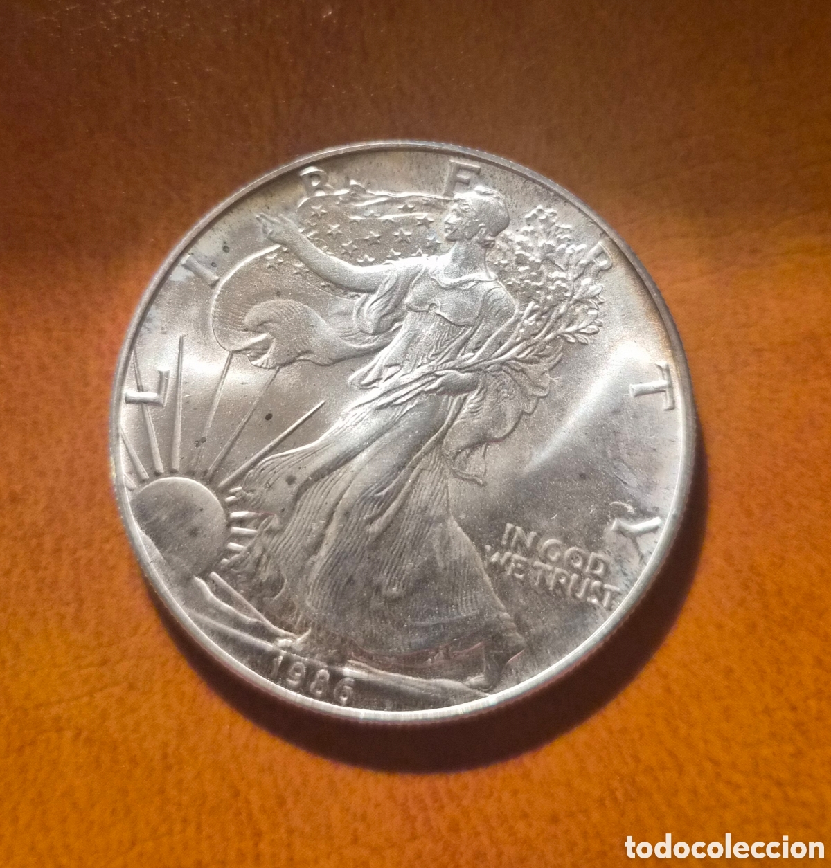 Monedas antiguas de Am&eacute;rica: 1 d&oacute;lar 1986 american silver eagle &ndash; 1 oz plata 999 &ndash; Estados Unidos &ndash; primer a&ntilde;o