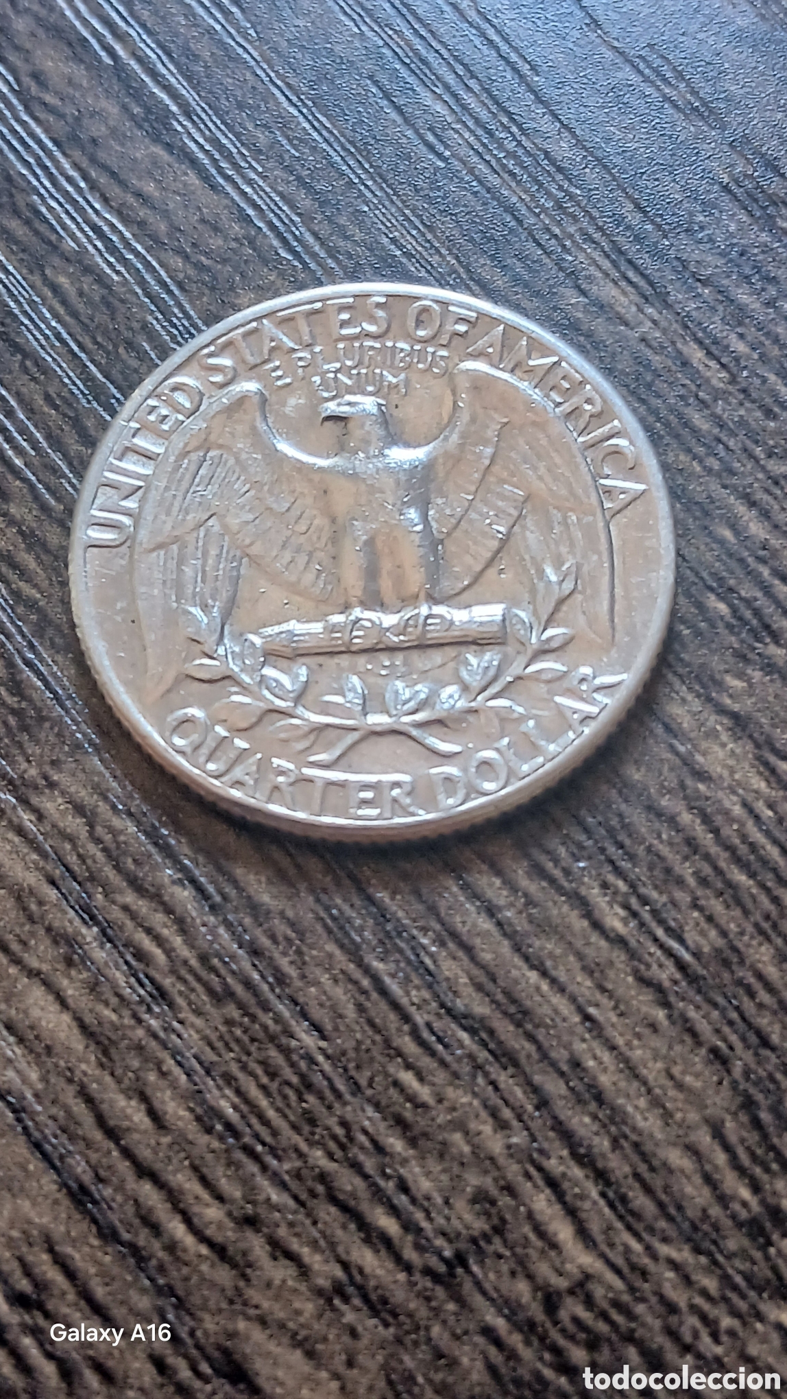 Monedas antiguas de Am&eacute;rica: Moneda Cuarto de D&oacute;lar Washington 1964 Plata - Foto 2