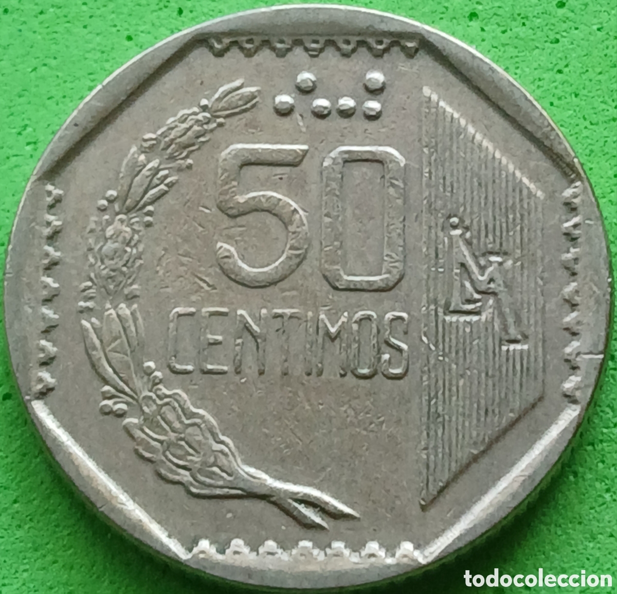 Monedas antiguas de Am&eacute;rica: Per&uacute; 50 c&eacute;ntimos 1994 km#307 - Foto 2