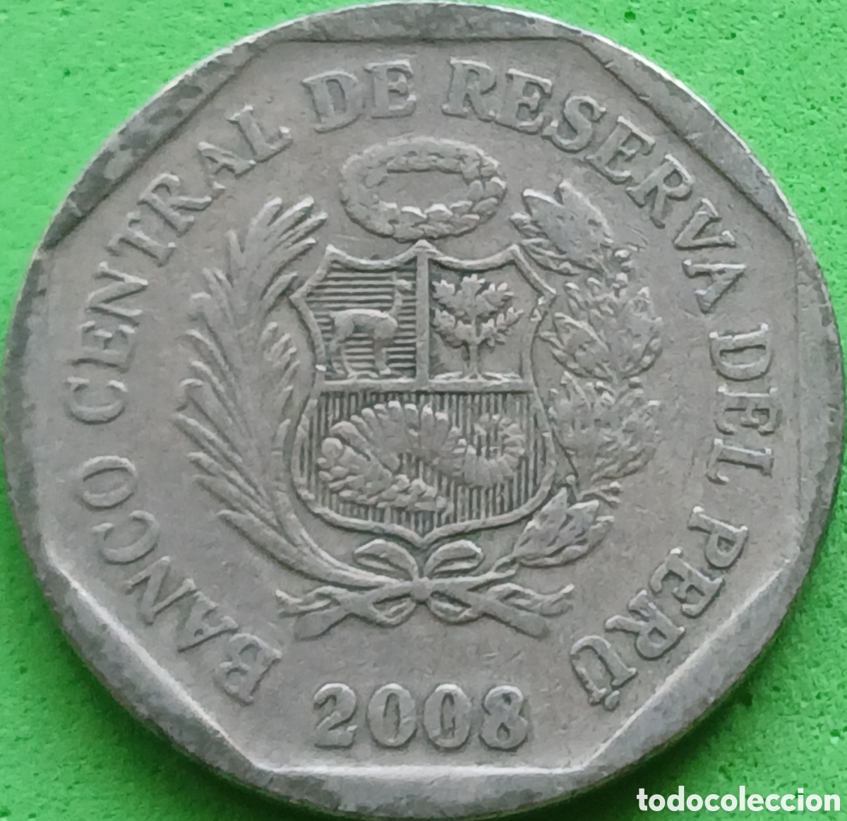 Monedas antiguas de Am&eacute;rica: Per&uacute; un nuevo sol 2008 km#308.4