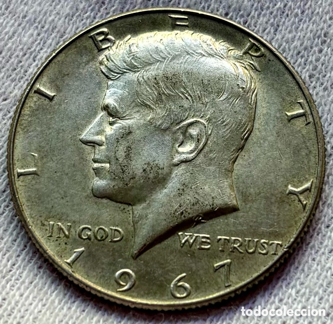 Monedas antiguas de Am&eacute;rica: Moneda PLATA USA 1/2 D&oacute;lar 1967 Kennedy EEUU Estados Unidos Half Dollar