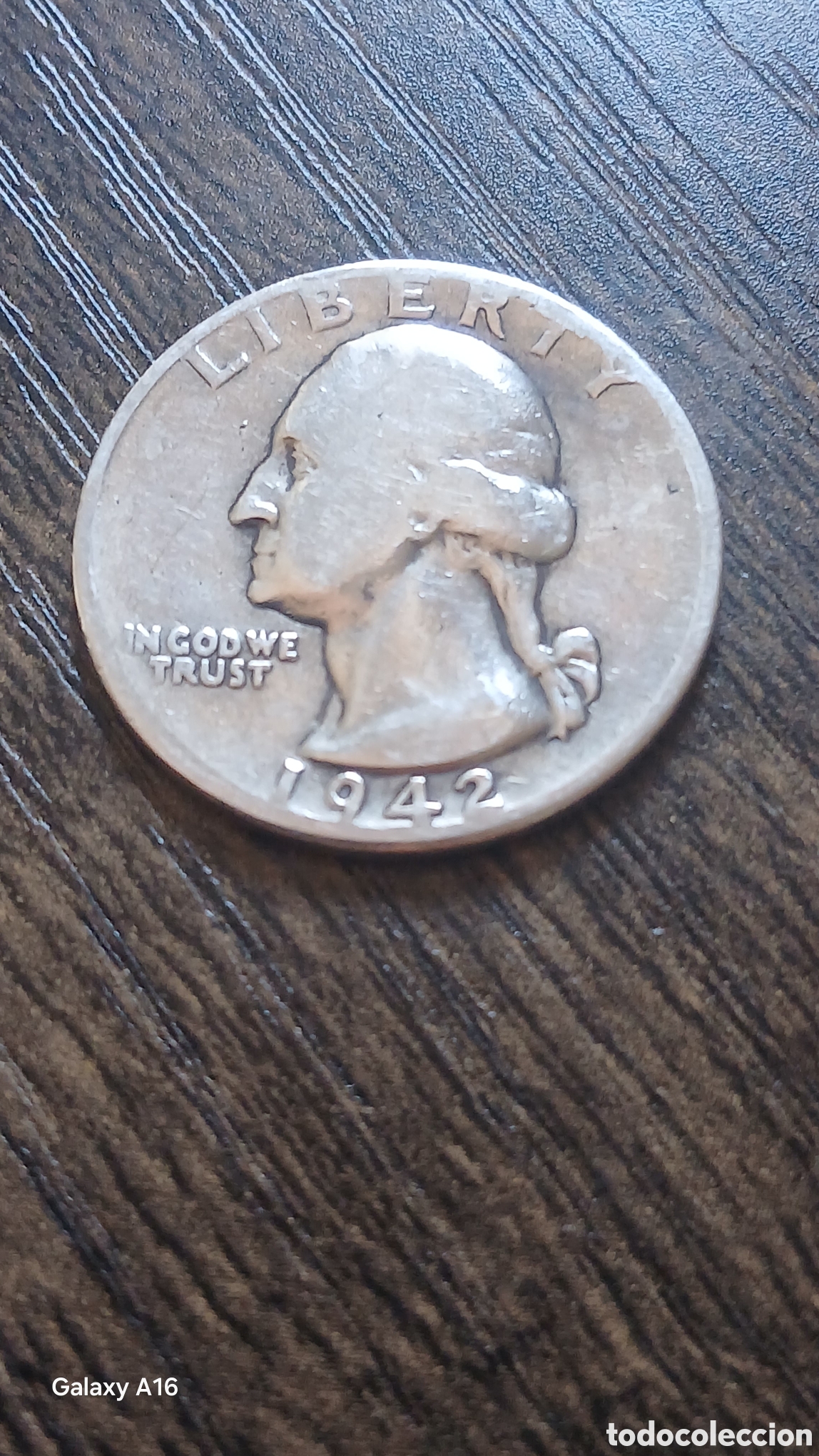 Monedas antiguas de Am&eacute;rica: Cuarto de D&oacute;lar Washington - 1942.PLATA.0.900