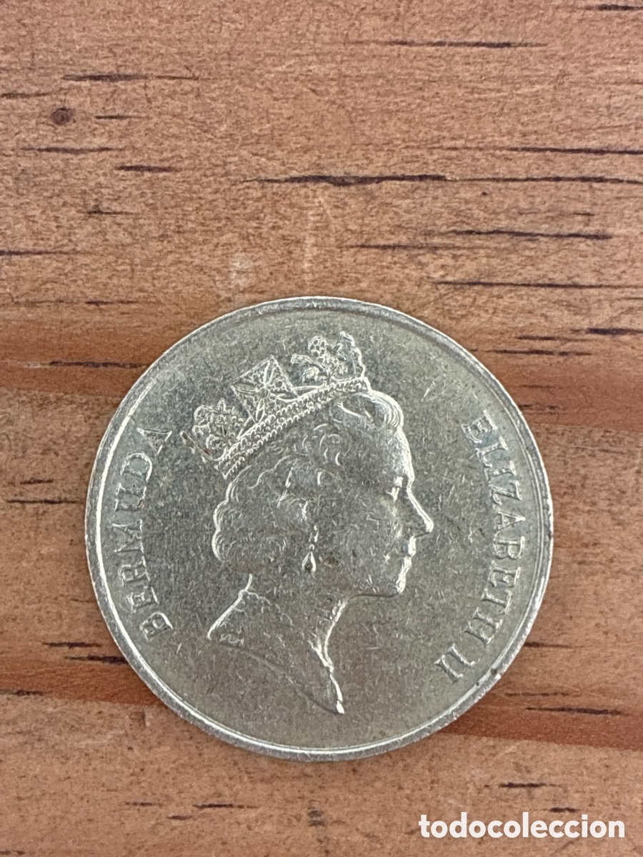 Monedas antiguas de Am&eacute;rica: Moneda Reina Elizabeth Bermuda 1988 One Dollar