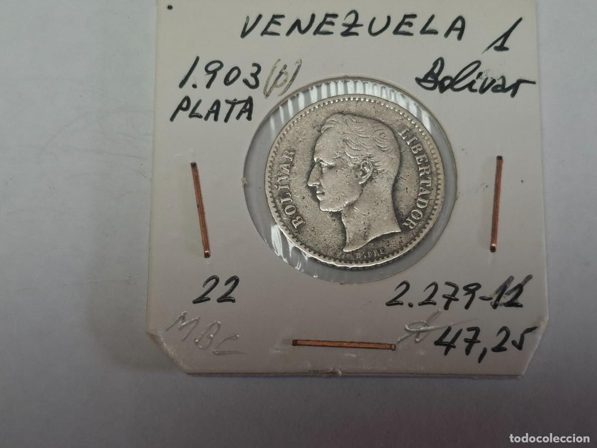 Monedas antiguas de Am&eacute;rica: 1 BOLIVAR de PLATA de 1903 P KM 22 VENEZUELA en MBC