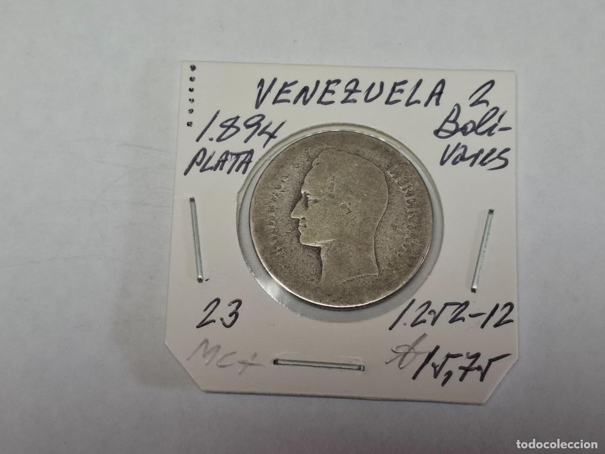 Monedas antiguas de Am&eacute;rica: 2 BOLIVAR de PLATA de 1894 KM 23 VENEZUELA en MC+