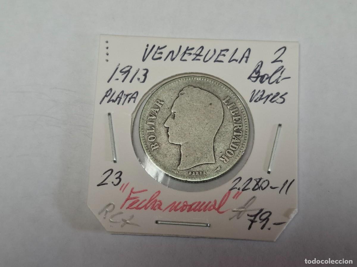Monedas antiguas de Am&eacute;rica: 2 BOLIVAR de PLATA de 1913 KM 23 VENEZUELA en RC+