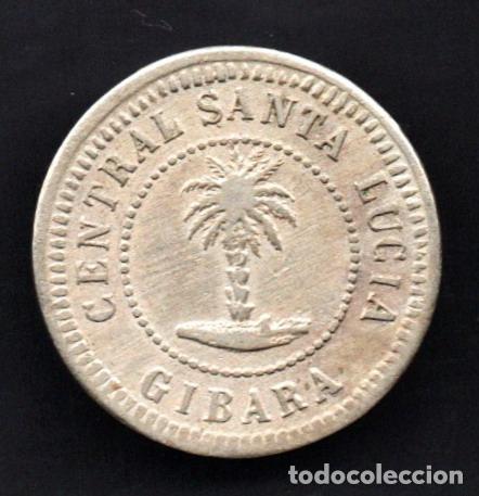 Monedas antiguas de Am&eacute;rica: CUBA - FICHA - CENTRAL SANTA LUCIA - GIBARA - 1884 - VALE POR UNA RACION