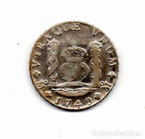 Monedas antiguas de Am&eacute;rica: M&Eacute;XICO 1749, 8 REALES, FERANDO VI, KM-104,1, AG