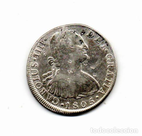 Monedas antiguas de Am&eacute;rica: PER&Uacute; 1806, 8 REALES, CARLOS IIII, KM-97,, AG, 2 FOTOS