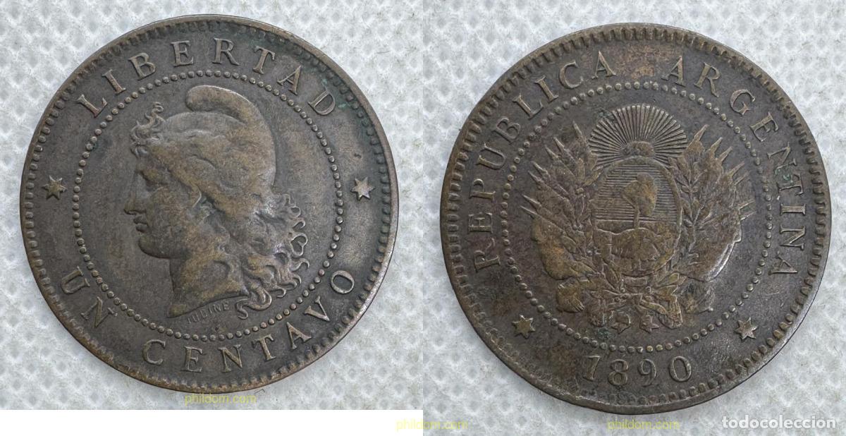 Monedas antiguas de Am&eacute;rica: 5537 ARGENTINA 1890 ARGENTINA 1890 2 CENTAVOS