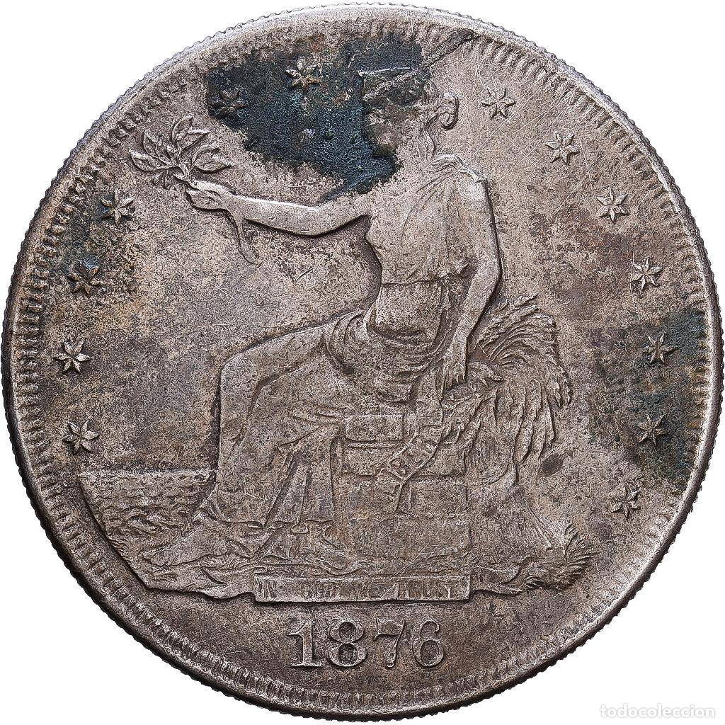 Monedas antiguas de Am&eacute;rica: [#1552393] Estados Unidos, Trade Dollar, 1876, U.S. Mint, Plata, BC+, KM:108