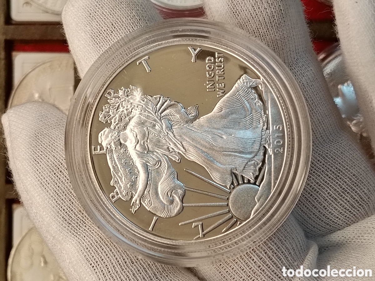 Monedas antiguas de Am&eacute;rica: 1 ONZA PLATA 999. ESTADOS UNIDOS 1 DOLAR A&Ntilde;O 2015 . PROOF . ONZA PLATA PURA