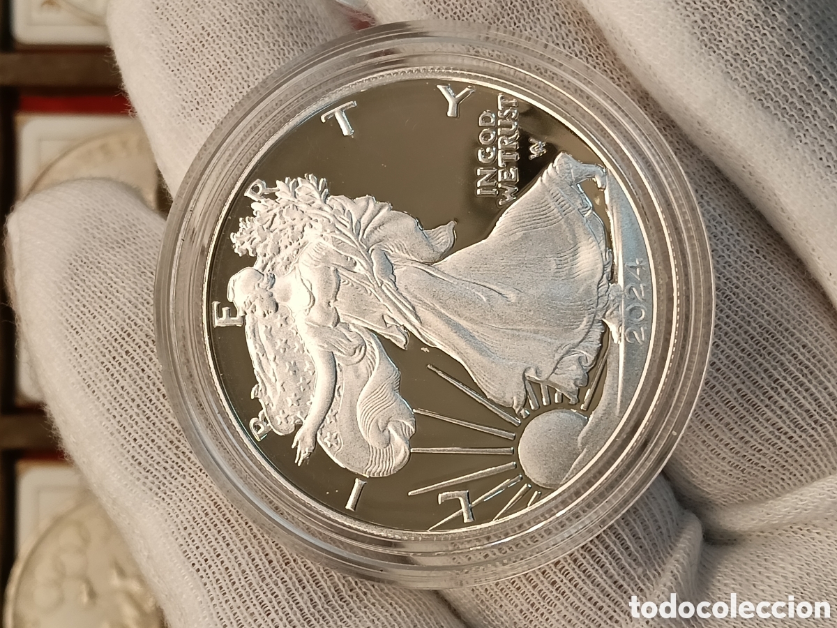 Monedas antiguas de Am&eacute;rica: 1 ONZA PLATA 999. ESTADOS UNIDOS 1 DOLAR A&Ntilde;O 2024 . PROOF . ONZA PLATA PURA