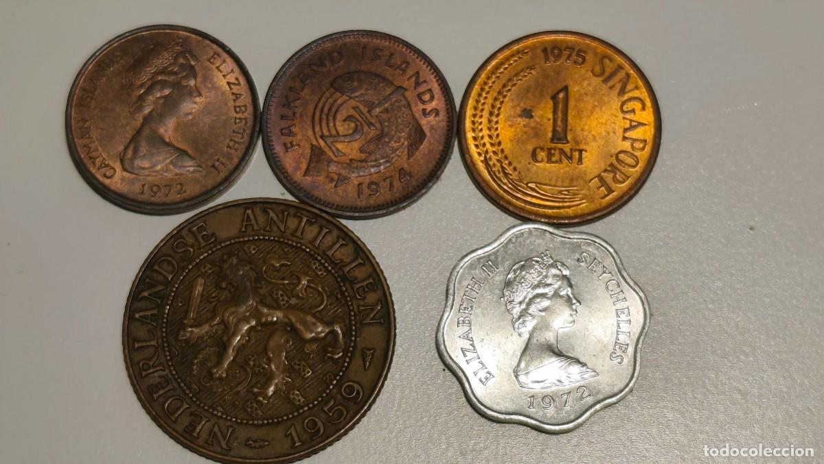 Monedas antiguas de Am&eacute;rica: LOTE DE MONEDAS - ANTILLA HOLANDESA 2 1/2 C 1959 SEYCHELLES 5 C 1972 CAIMAN 1 C 1972 FALKLAND ETC