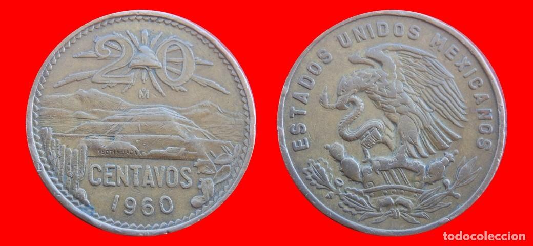 Monedas antiguas de Am&eacute;rica: 20 CENTAVOS 1960 MEXICO-155652