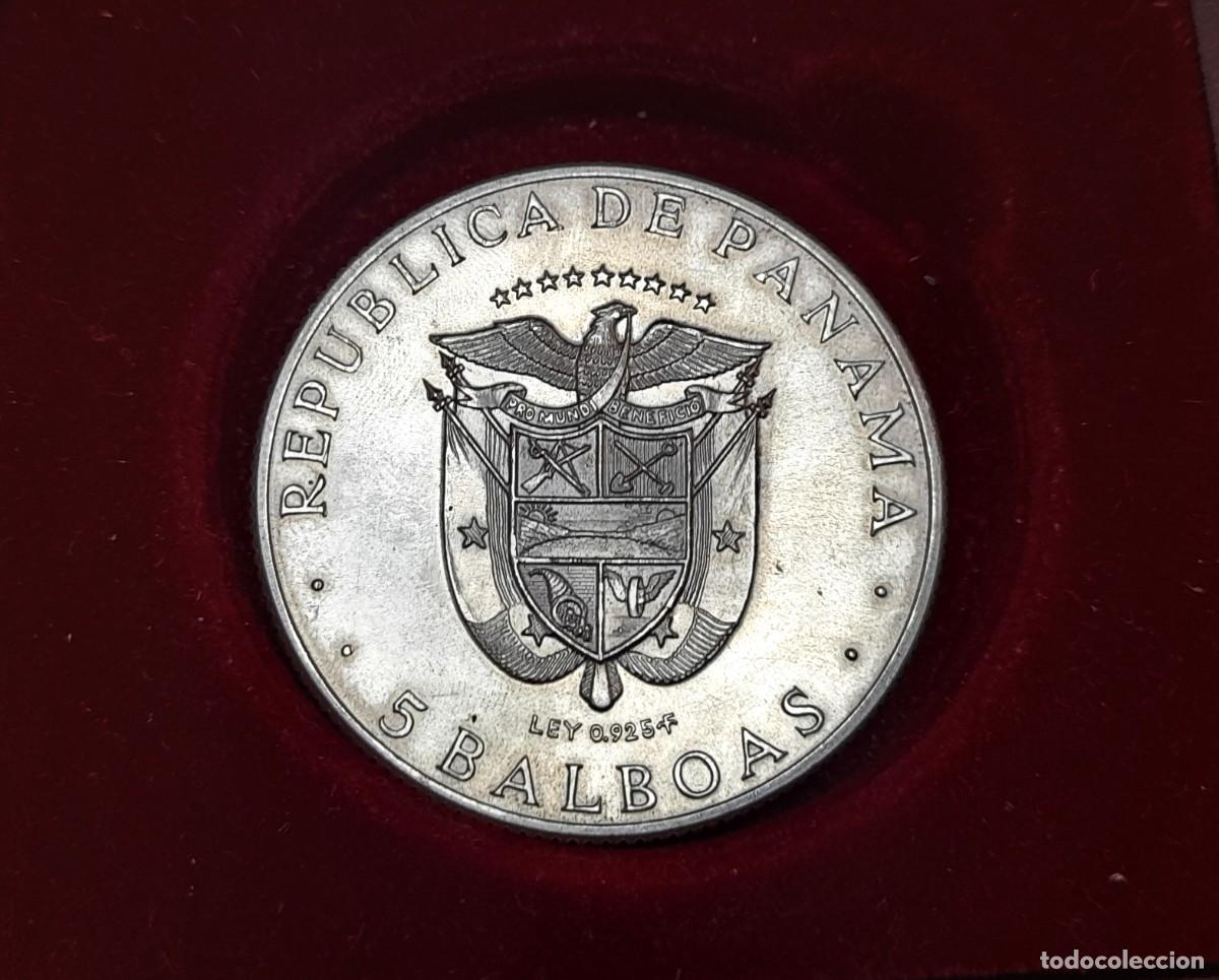 Monedas antiguas de Am&eacute;rica: Panama, 5 Balboas 1970