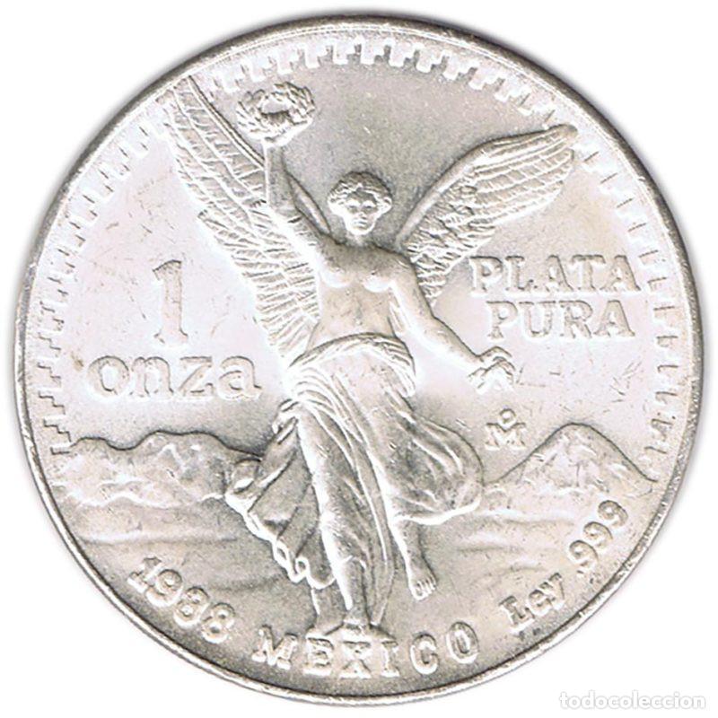 Monedas antiguas de Am&eacute;rica: MEXICO ONZA DE PLATA PURA 1988 LIBERTAD SILVER OZ