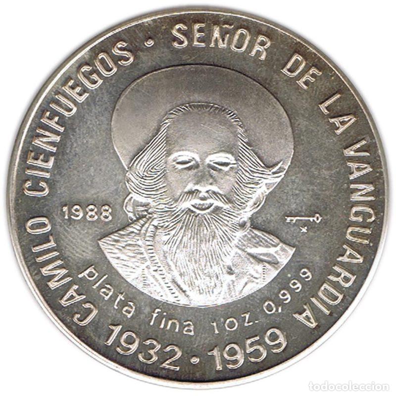 Monedas antiguas de Am&eacute;rica: CUBA 10 PESOS ONZA DE PLATA PURA 1988 CIENFUEGOS SILVER OZ