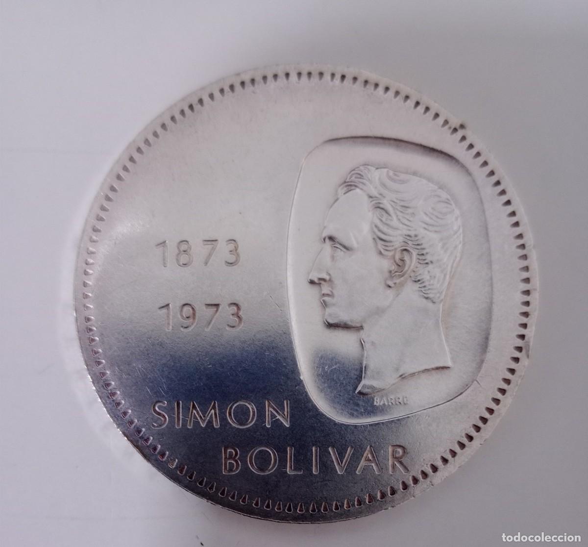 Monedas antiguas de Am&eacute;rica: MONEDA DE PLATA 1973 VENEZUELA 10 BOLIVARES 30 GRAMOS LEY 900