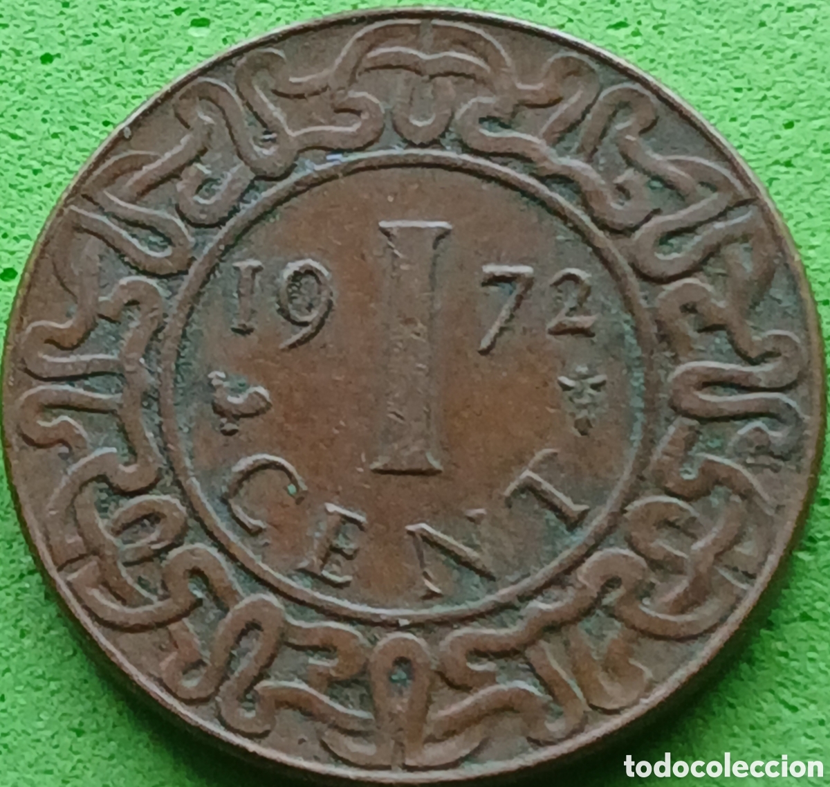 Monedas antiguas de Am&eacute;rica: Surinam 1 cent 1972 km#11 - Foto 1