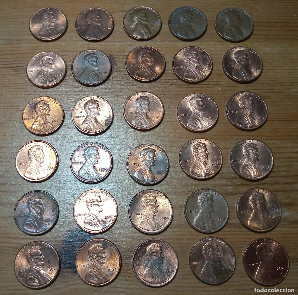 Monedas antiguas de Am&eacute;rica: Intercambio monedas Lincoln Cents EE.UU.
