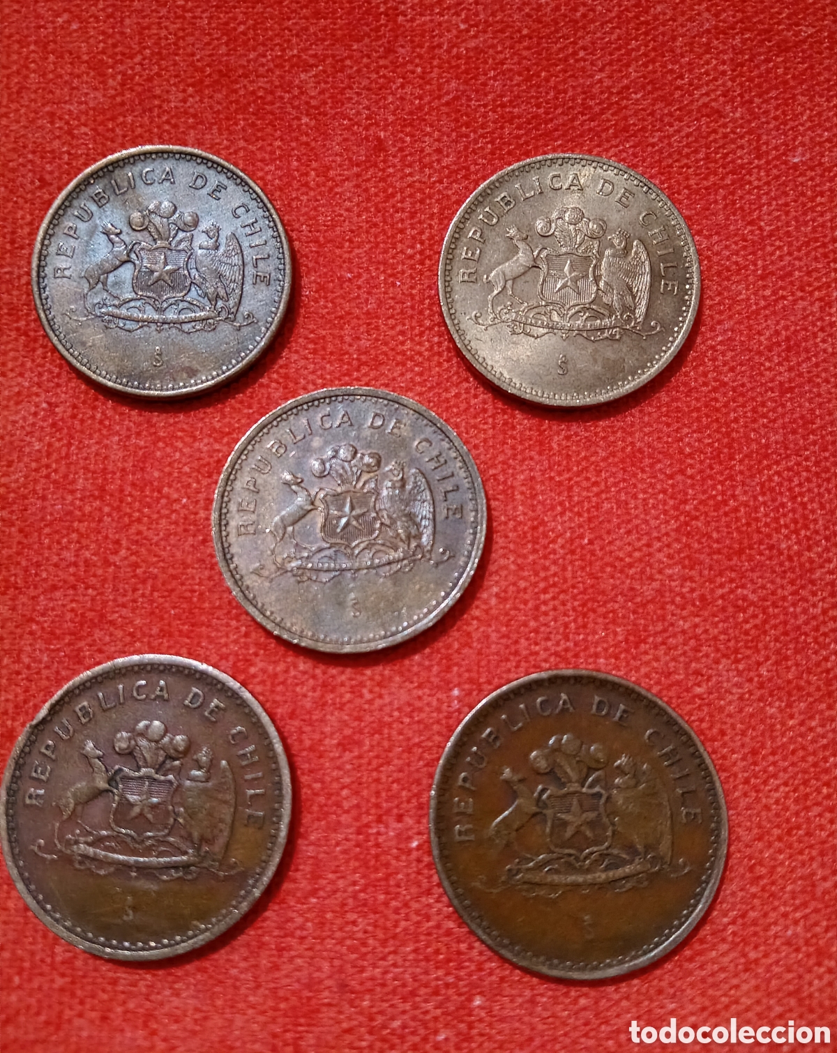 Monedas antiguas de Am&eacute;rica: Lote de Monedas 100 pesos chilenos - Foto 2