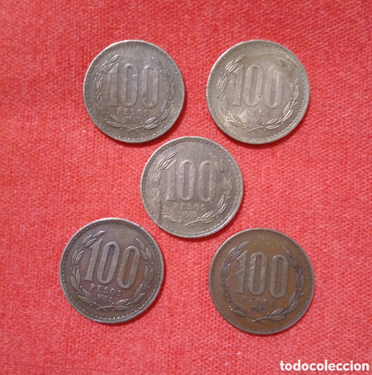 Monedas antiguas de Am&eacute;rica: Lote de Monedas 100 pesos chilenos