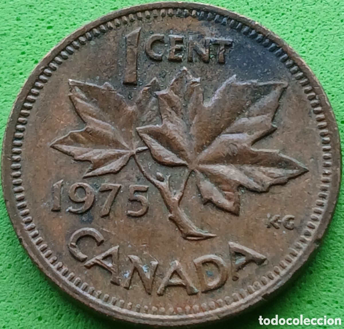 Monedas antiguas de Am&eacute;rica: Canad&aacute; 1 cent 1975 km#59