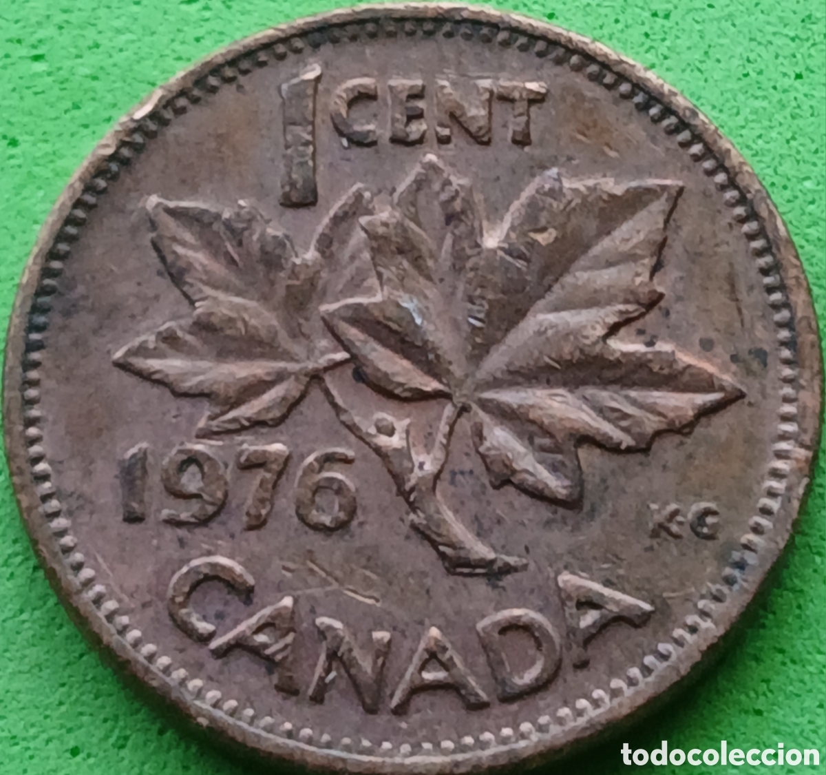 Monedas antiguas de Am&eacute;rica: Canad&aacute; 1 cent 1976 km#59